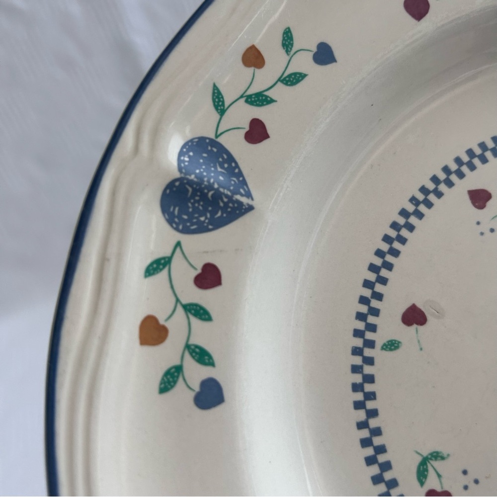 Set of 3 Newcor Legacy Hearts Stoneware Dinner Plates 10.5” Vintage - Picture 6 of 14